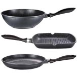 Baccarat STONE Tri Pack Grill, Wok & Frypan 28cm