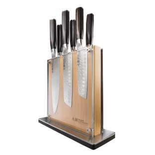 Baccarat Damashiro Emperor Shi Knife Block 7 Piece