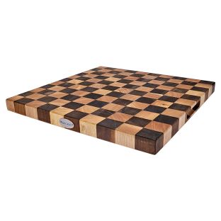 Baccarat Butchers Corner Endgrain Checker Chopping Board 40 x 40cm