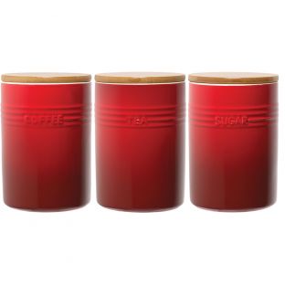 Baccarat Le Connoisseur Canister Set of 3 Red 