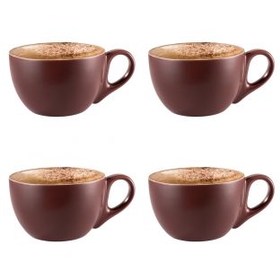 Baccarat Barista Set of 4 Arma Cappuccino Cup 290ml Maroon