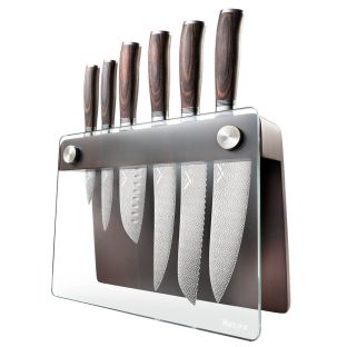 Baccarat Le Connoisseur Epicure 7 Piece Knife Block 