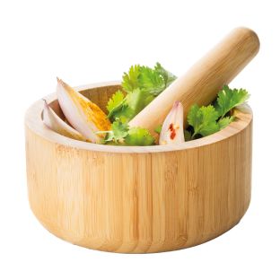 Baccarat Spice Market Bosco Bamboo Mortar & Pestle